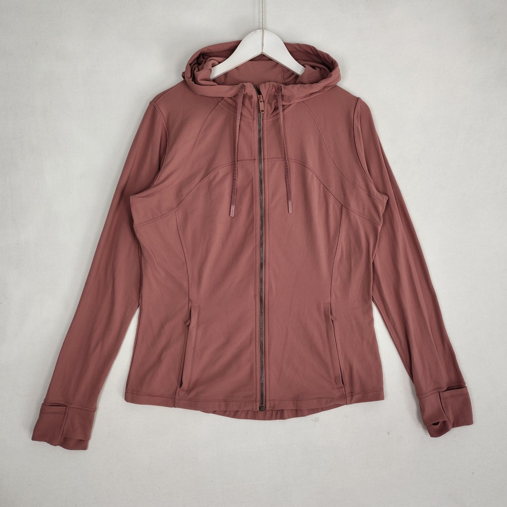 Lululemon Hooded Define Jacket Nulu Brier Rose Pink Full Zip Size 12